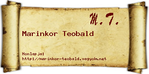 Marinkor Teobald névjegykártya